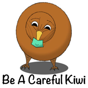 "Be A Careful Kiwi" : Men's V-Neck Tee Design